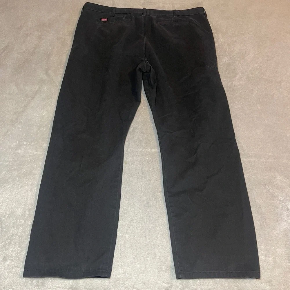 Wrangler Pants Workwear Mens 42x32 Black Canvas Utility Carpenter Streetwear
